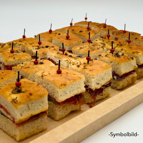 Premium Focaccia 24 Stück Rohschinken – Bild 2